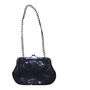 NWOT // Express - Convertible Clutch Evening Bag | Black Sparkly Sequin: 8.5 x 5